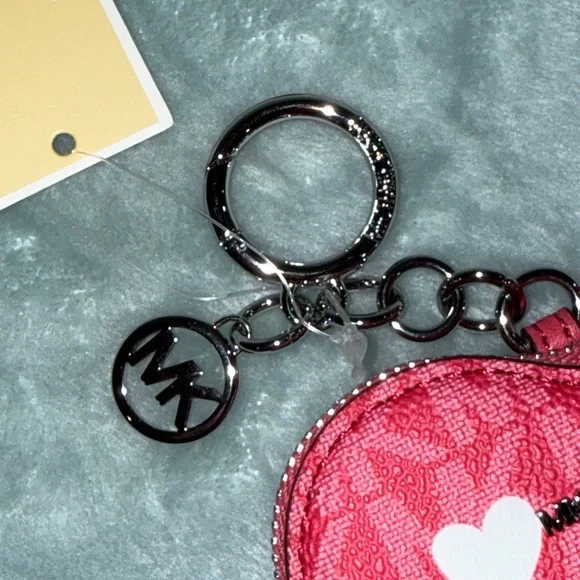 Michael Kors Pink Heart Coin Pouch - Picture 6 of 9